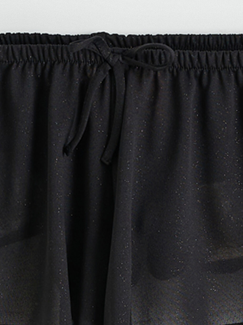 Siyah V Yaka Kadın Şortlu Pijama Takımı-4