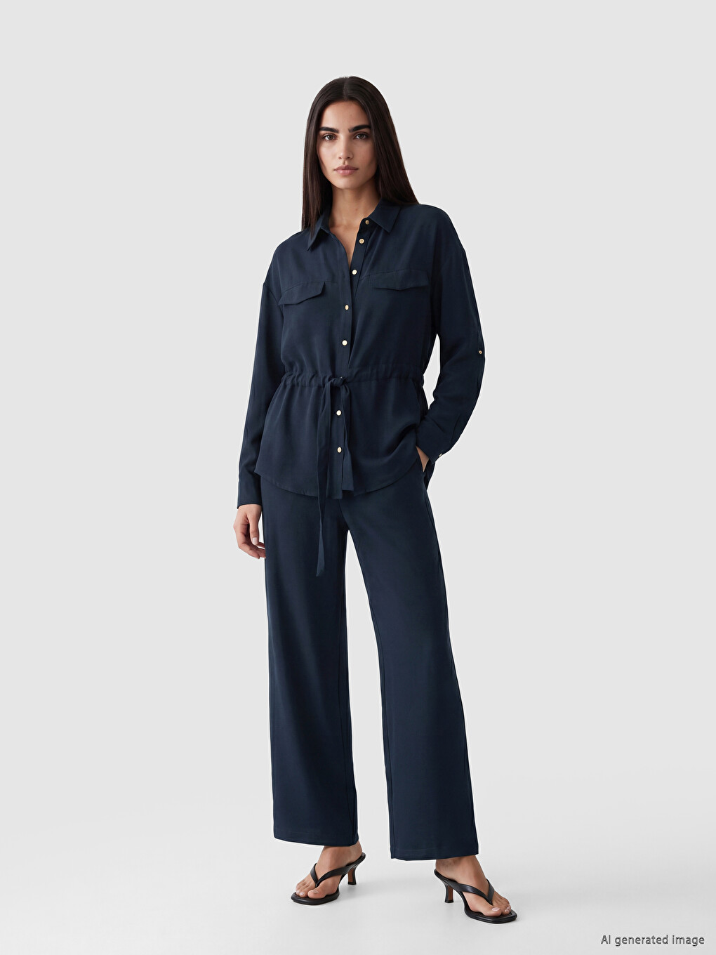 Tie Detail Women's Shirt-1