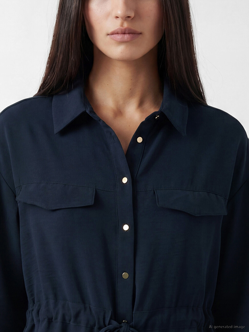 Tie Detail Women's Shirt-2