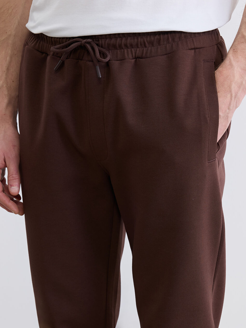 Kahverengi Standart Kalıp Erkek Jogger Eşofman Altı-2