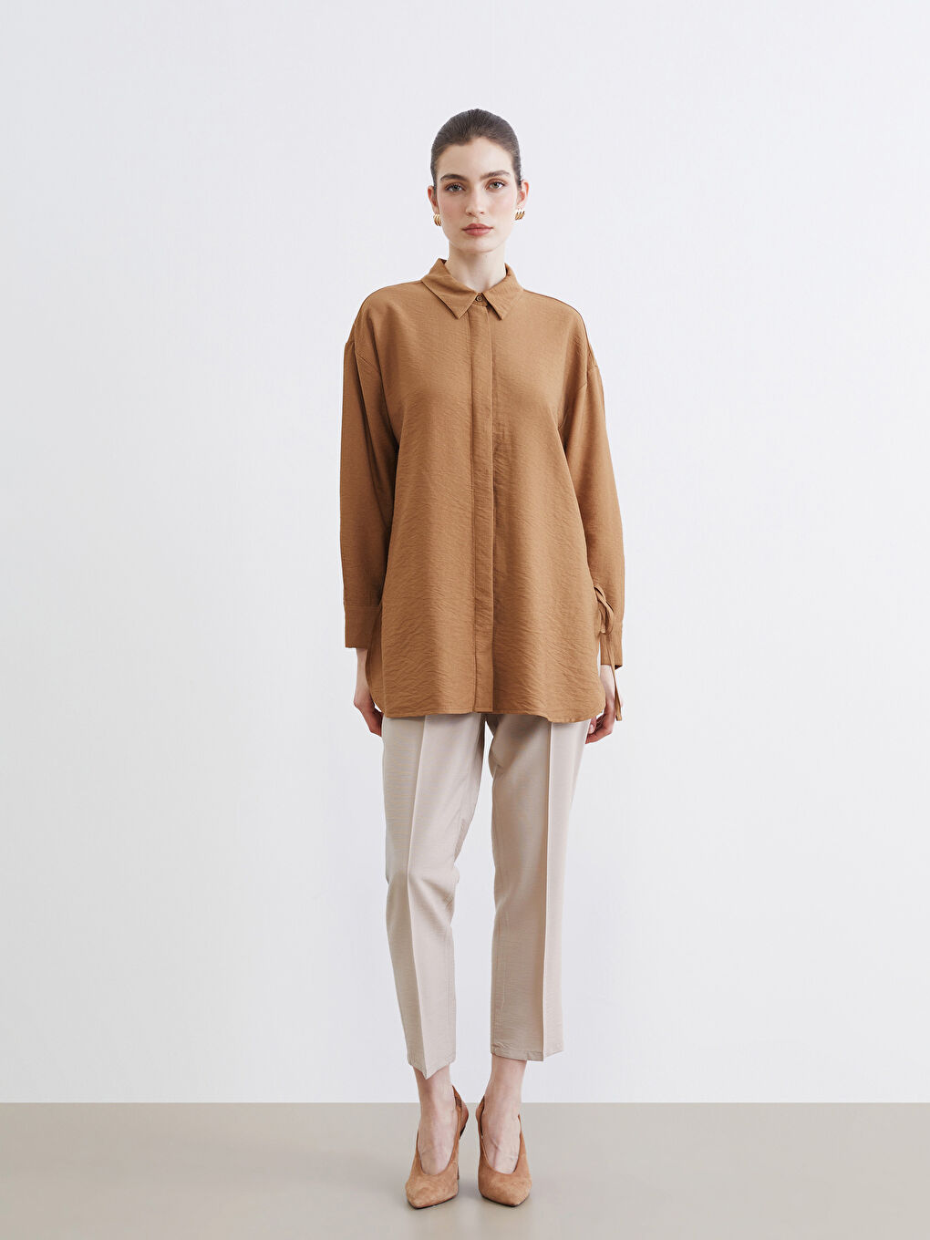 Woman BEIGE Shirt Tunic-1