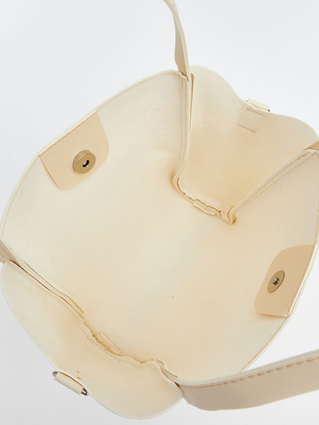 Ekru Çıkarılabilir Askılı Kadın Omuz Çantası-2