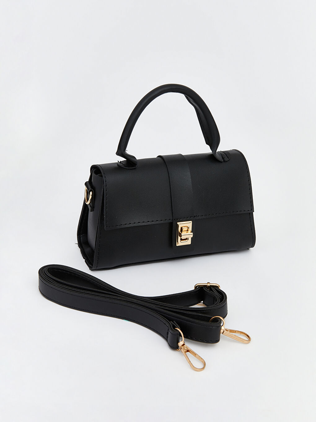 Siyah Çıkarılabilir Askılı Kadın Omuz Çantası-1