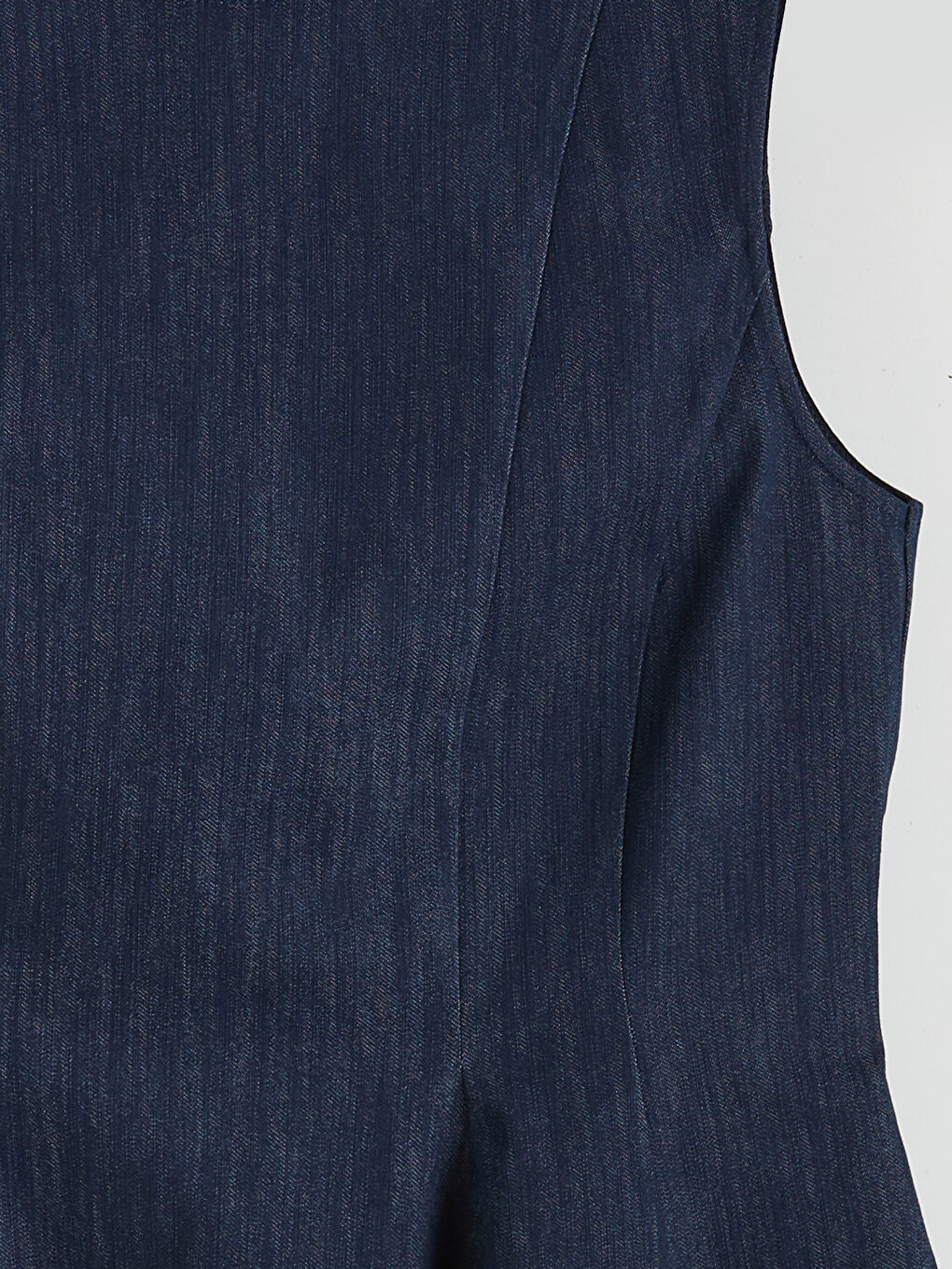 İndigo Bisiklet Yaka Peplum Jean Bluz-5