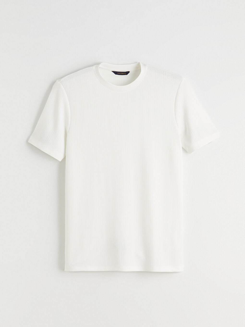 Ekru Bisiklet Yaka Erkek Tişört-4