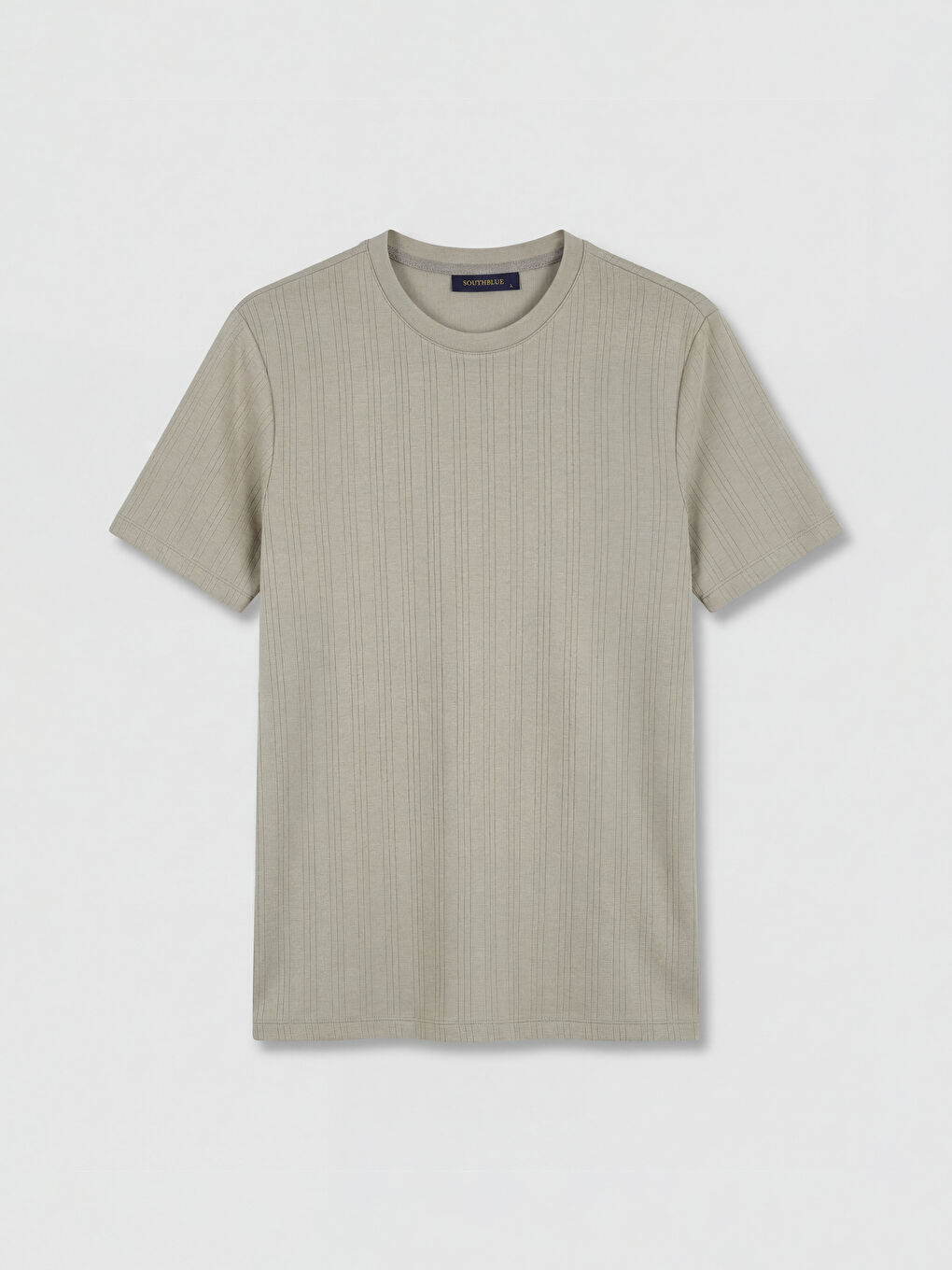 Bej Bisiklet Yaka Erkek Tişört