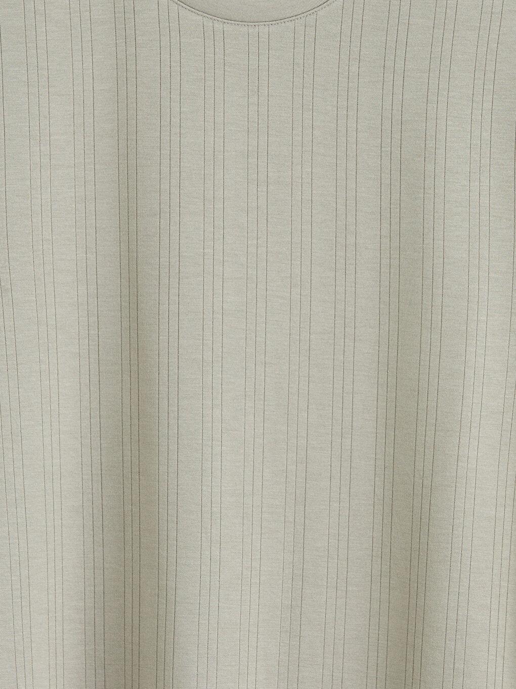 Bej Bisiklet Yaka Erkek Tişört-1