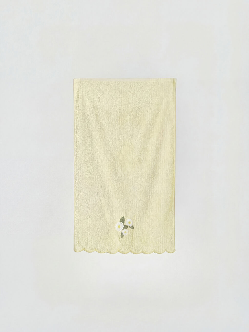 Sarı Nakışlı Banyo Havlusu 2'li-2