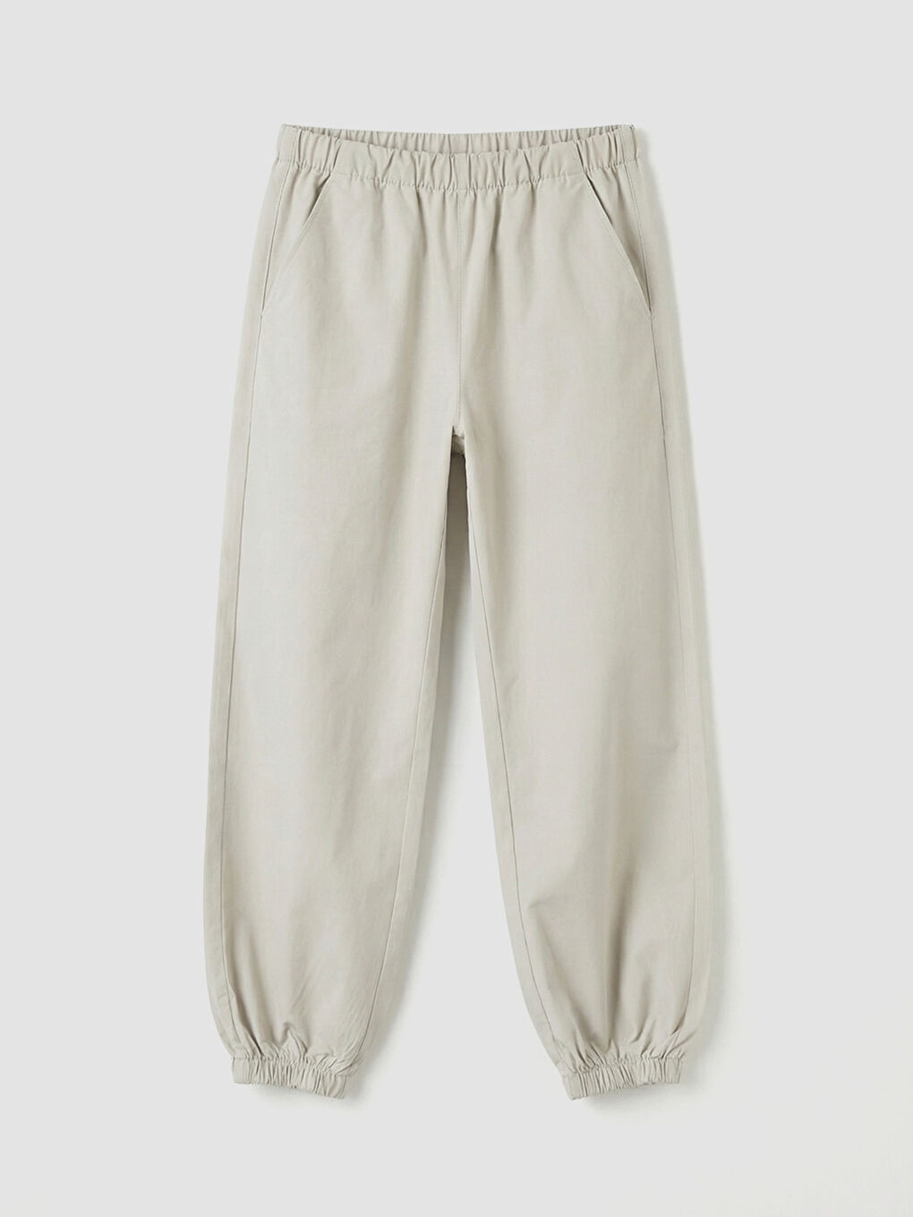 Gri Beli Lastikli Kız Çocuk Jogger Pantolon