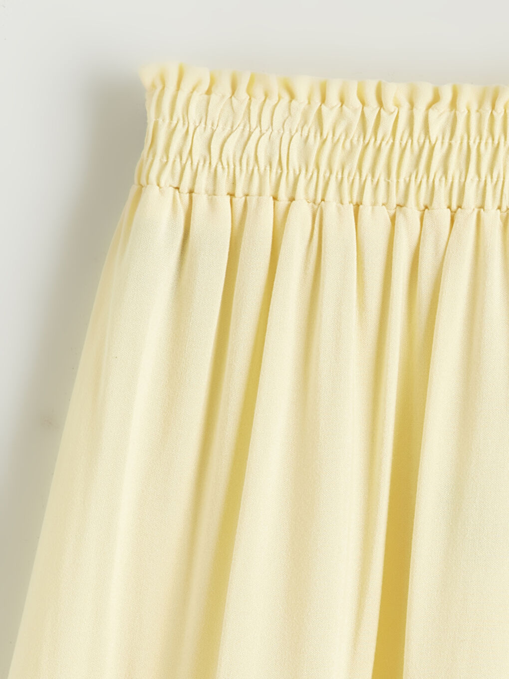 Sarı Beli Lastikli Kız Çocuk Katkat Etek-1