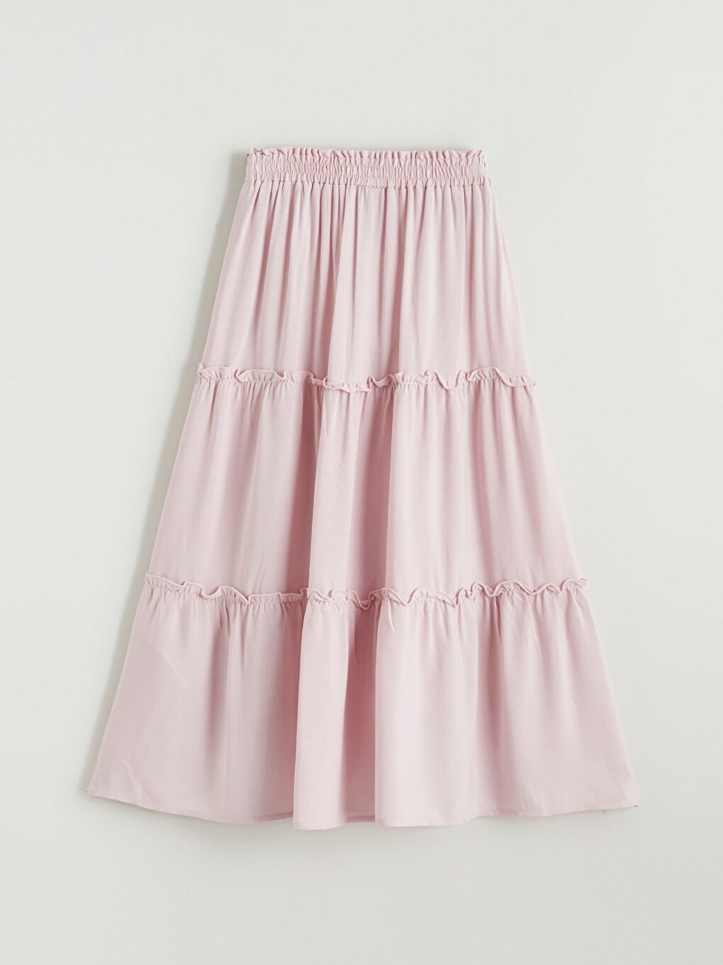 Lila Beli Lastikli Kız Çocuk Katkat Etek