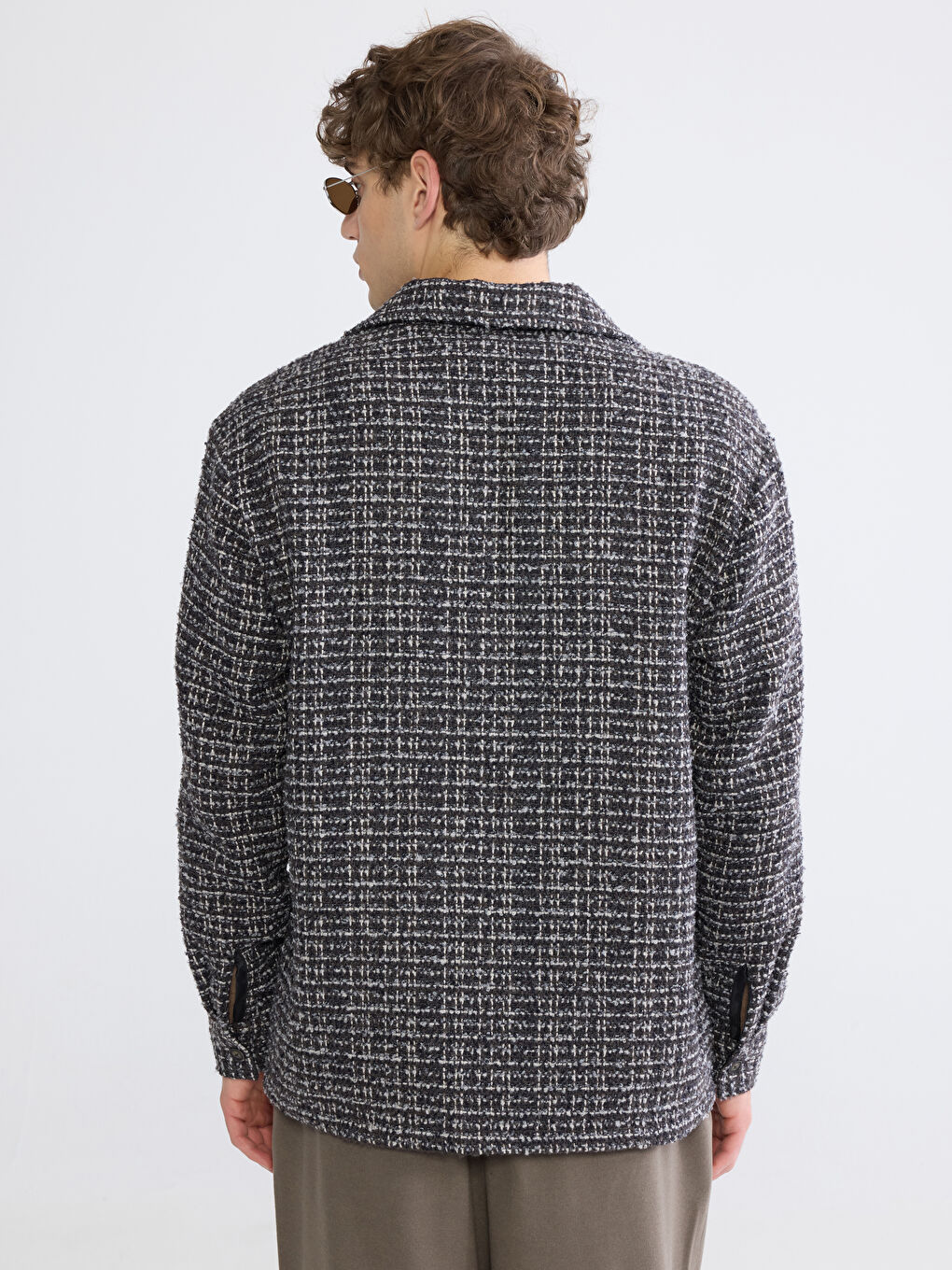 Kahverengi Rahat Kalıp Erkek Gömlek Ceket-3