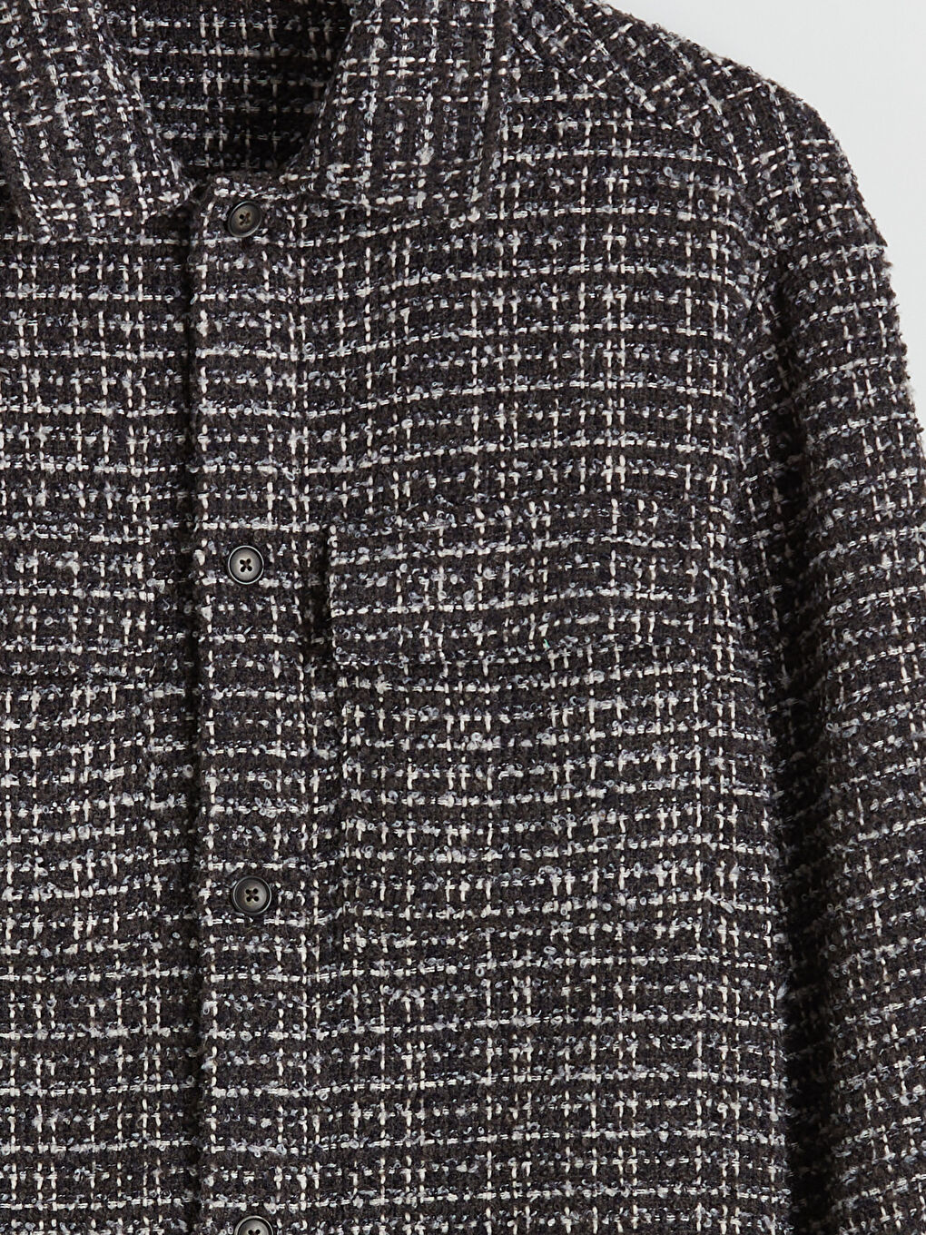 Kahverengi Rahat Kalıp Erkek Gömlek Ceket-5