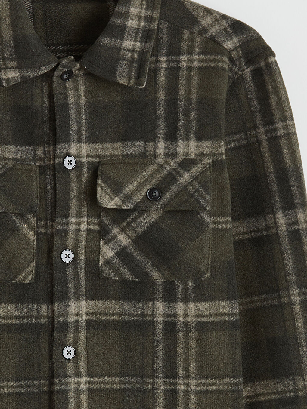 Comfortable Fit Plaid Men's Shirt Jacket-1