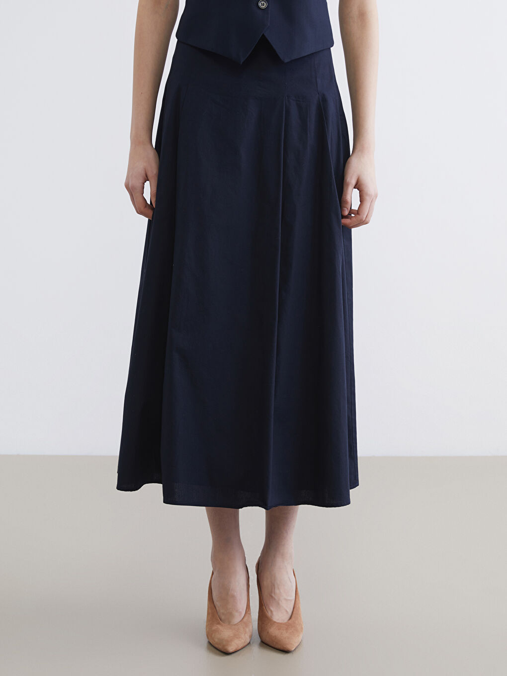 Жінка ТЕМНО-СИНІЙ Спідниця-1