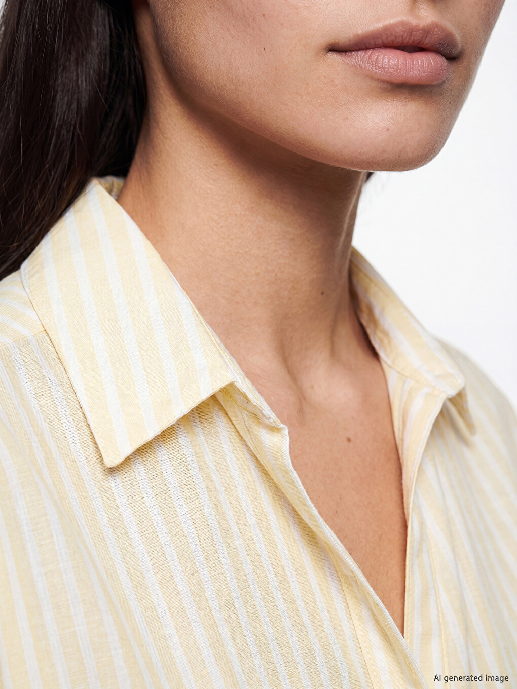 Striped Oversize Women's Shirt-2