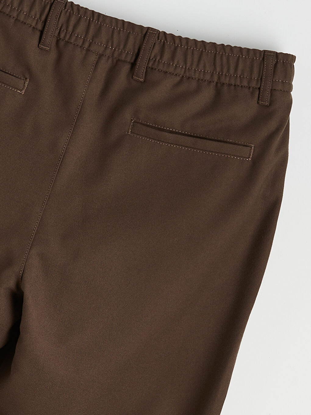Kahverengi Standart Kalıp Erkek Pantolon-5