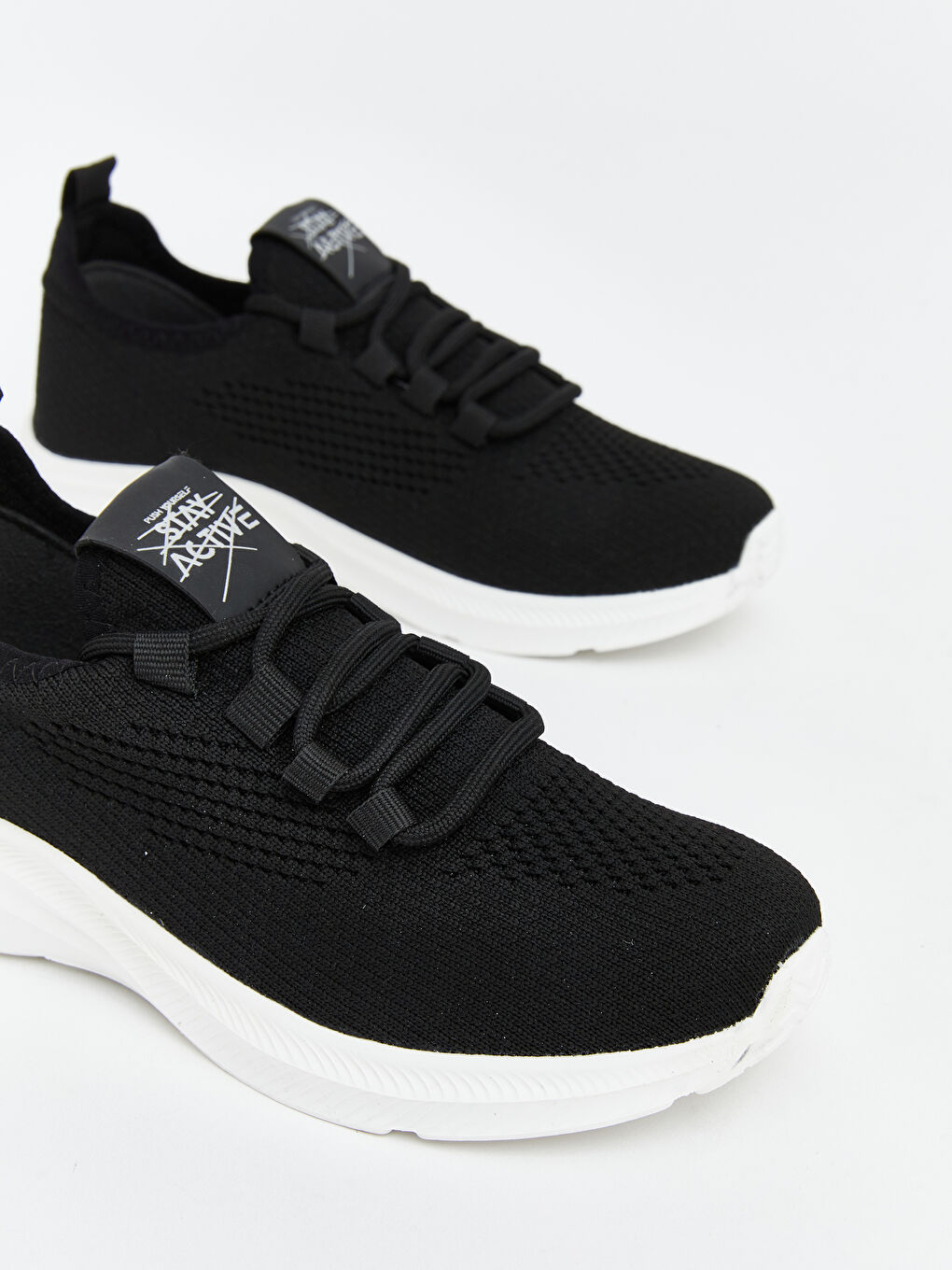 Siyah File Detaylı Kız Çocuk Spor Ayakkabı-2