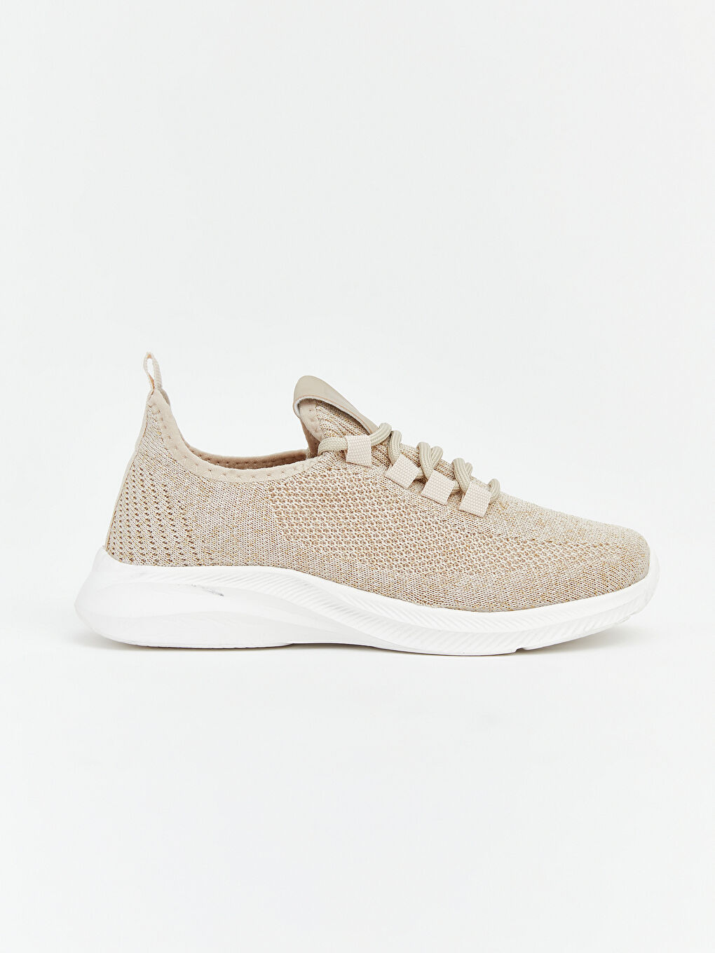 Ekru File Detaylı Kız Çocuk Spor Ayakkabı-1