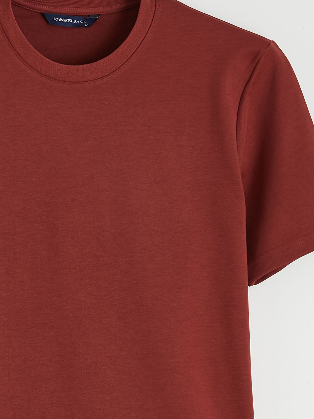 Kahverengi Bisiklet Yaka Erkek Tişört-1