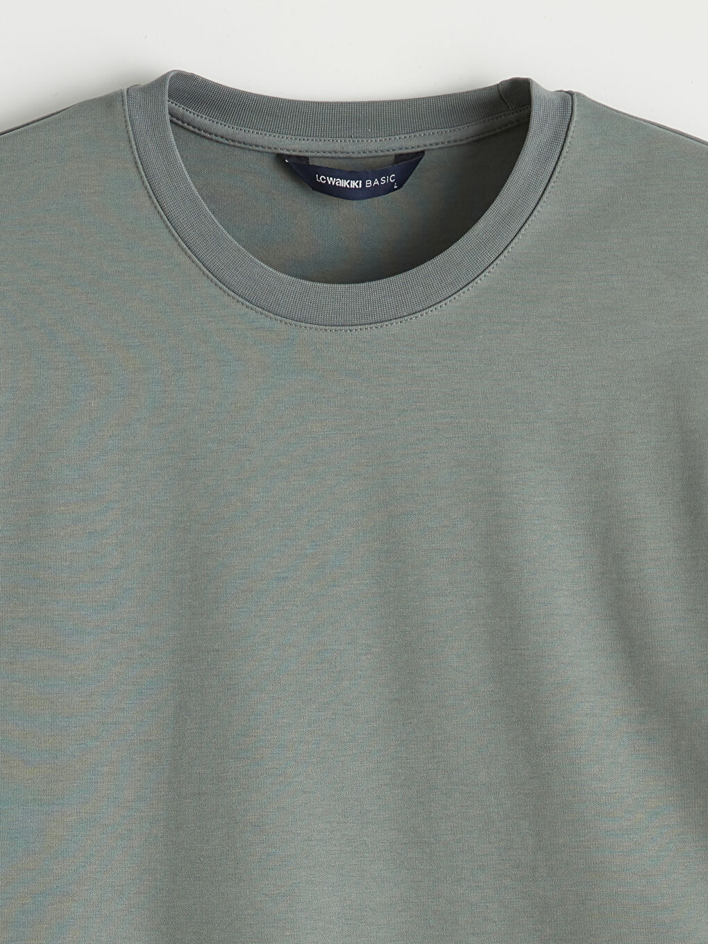 Yeşil Bisiklet Yaka Erkek Tişört-1