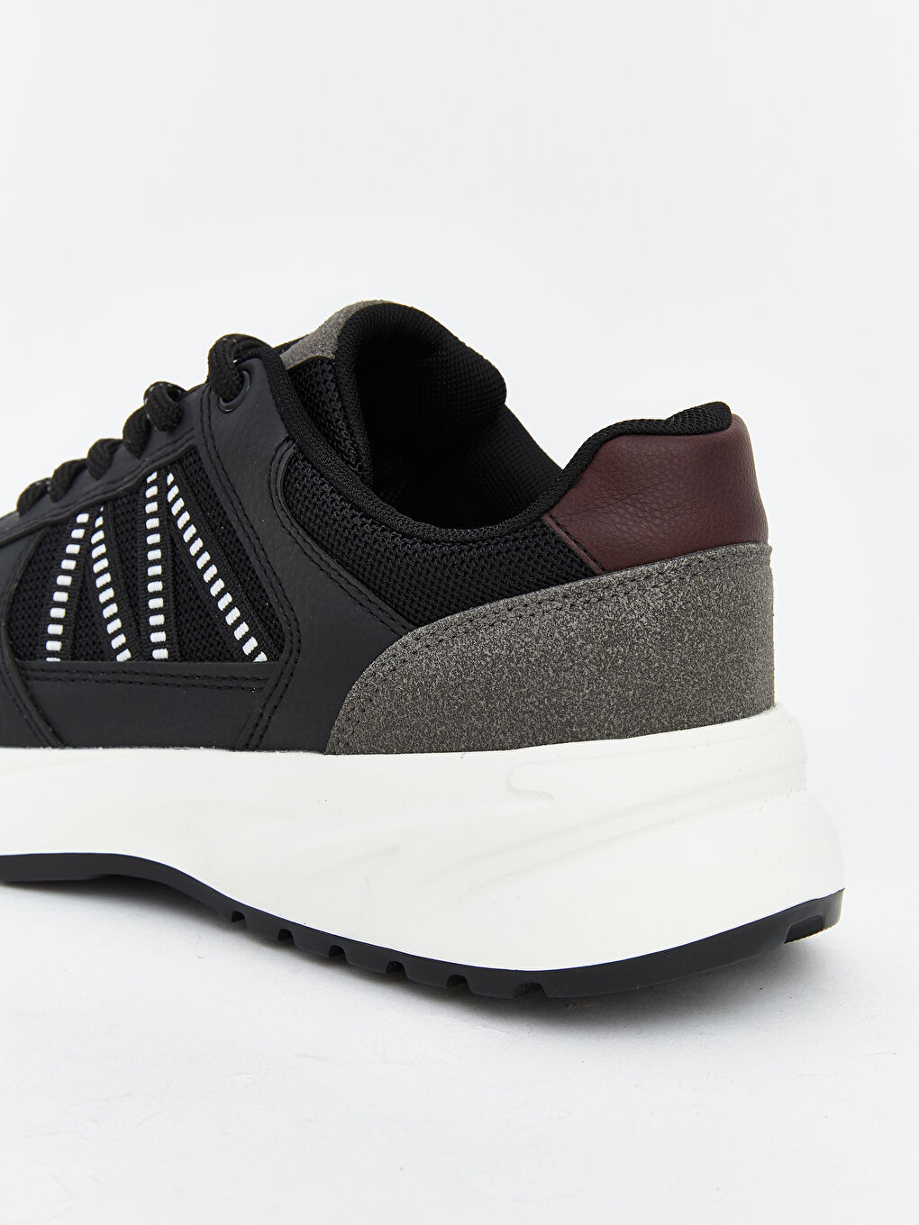 Siyah Bağcıklı Erkek Spor Ayakkabı-4