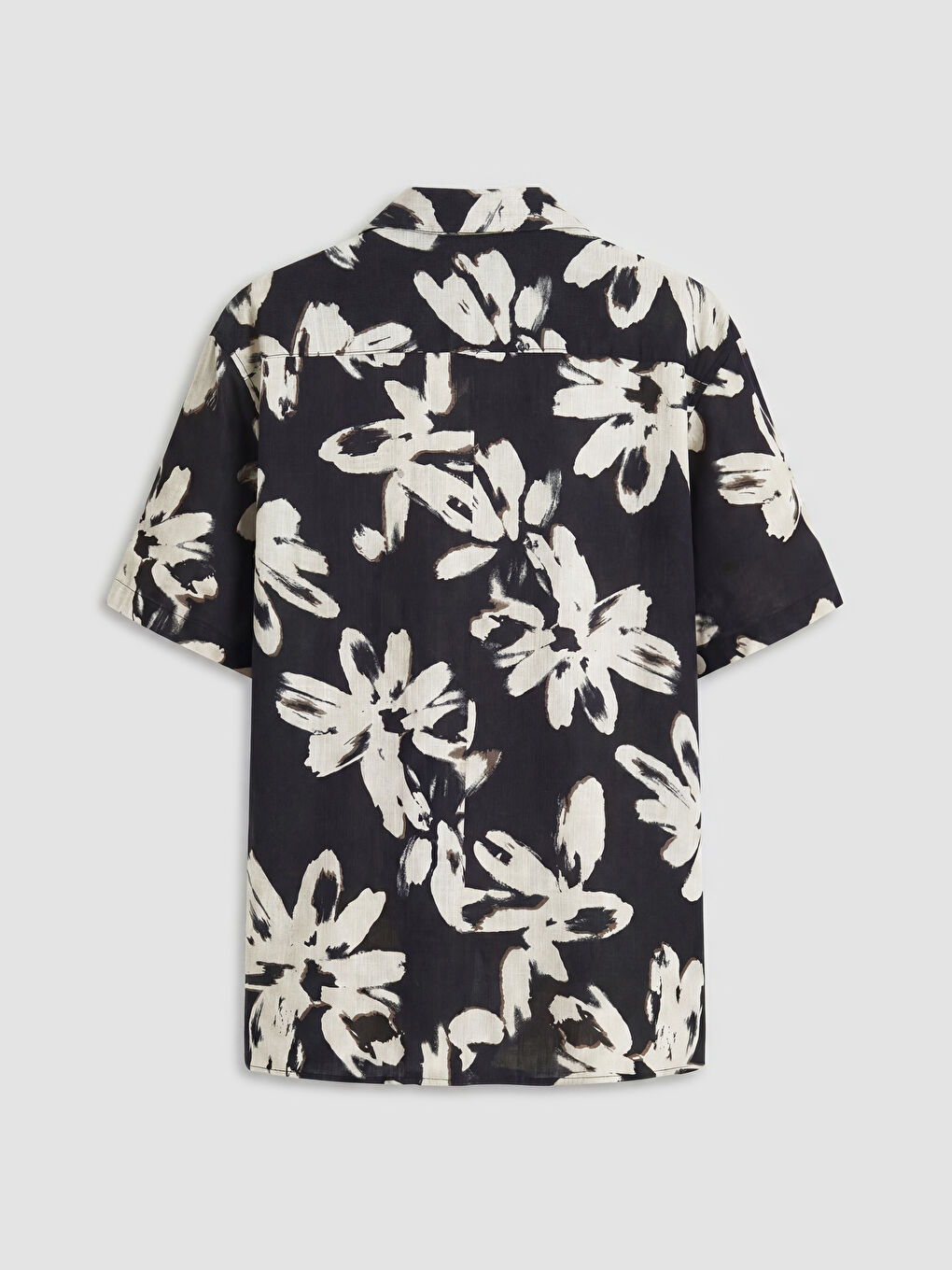 Antrasit Regular Fit Desenli Poplin Erkek Gömlek-1