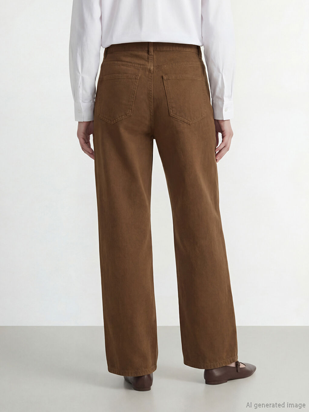 Жена Кафяво Дънки-1