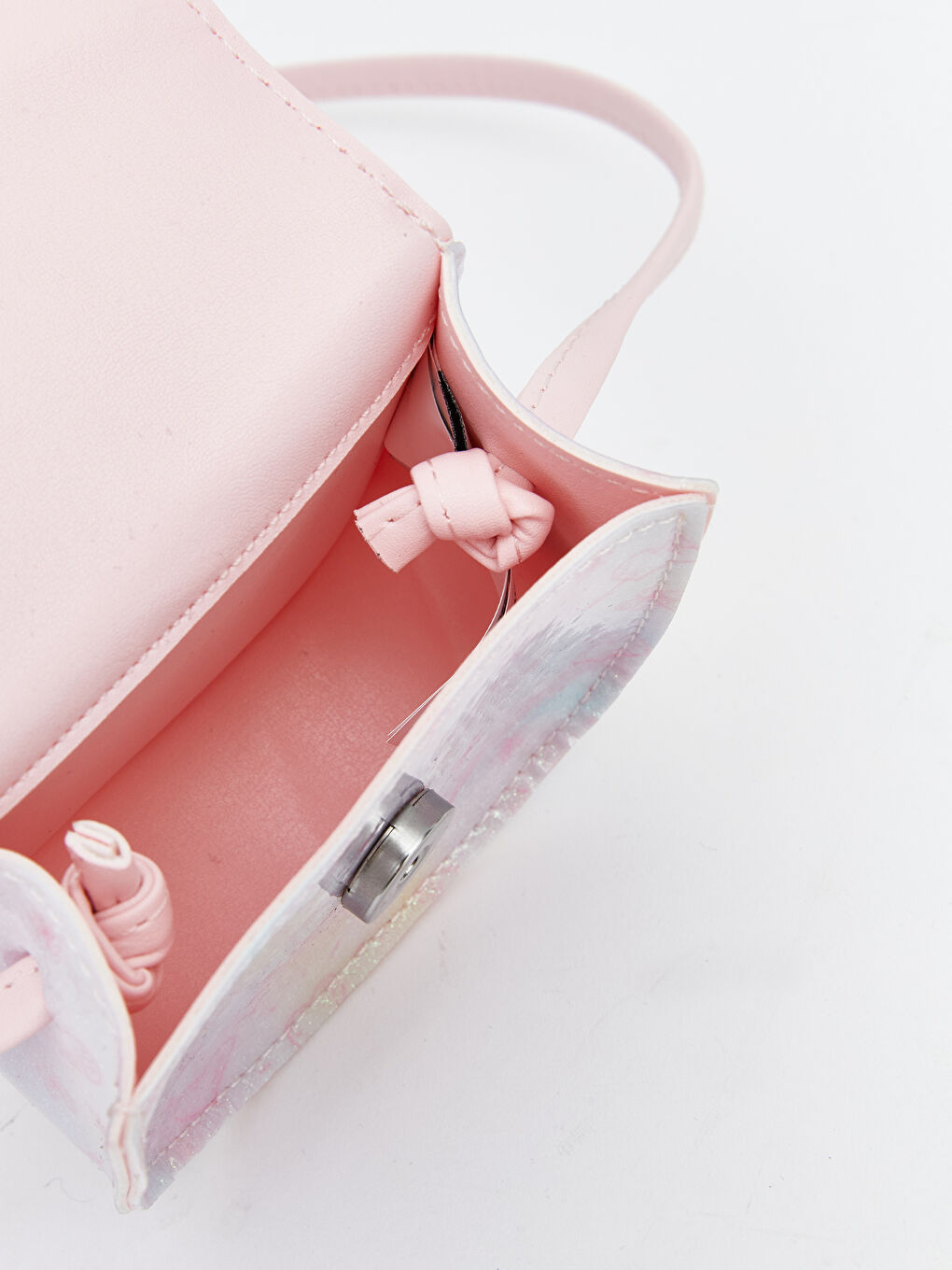 Pembe Kalp Baskılı Kız Çocuk Omuz Çantası-2