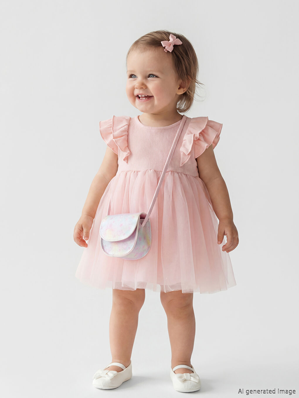 حقيبة كتف بيبي بنات بطبعة قلوب