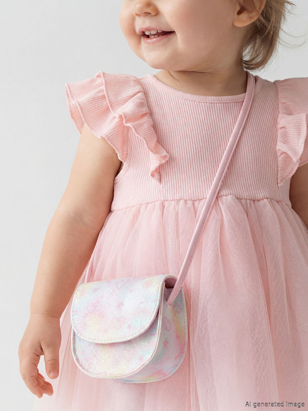 حقيبة كتف بيبي بنات بطبعة قلوب-1