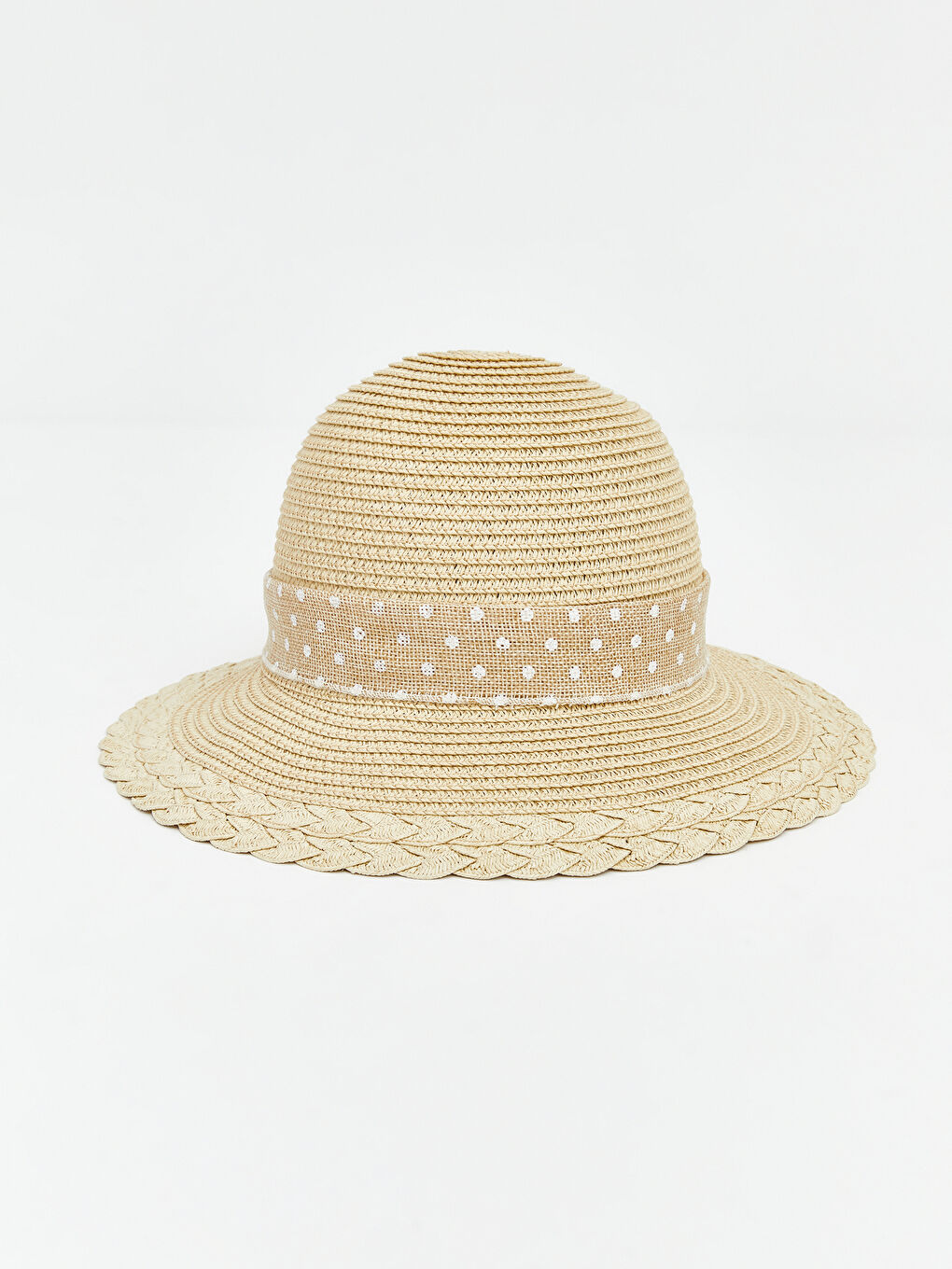 Fiyonk Detaylı Kız Çocuk Hasır Şapka 