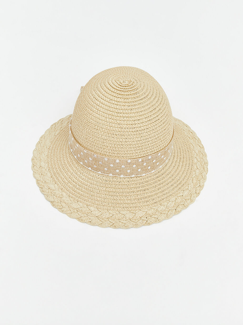 Fiyonk Detaylı Kız Çocuk Hasır Şapka -2