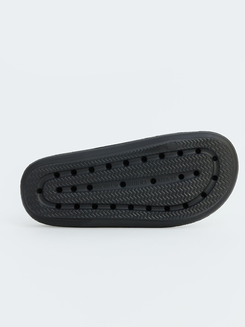 Siyah Geniş Bantlı Baskılı Erkek Terlik-3