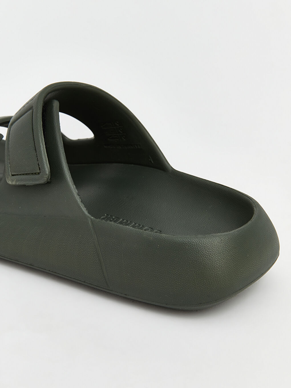 Haki Çift Bantlı Kadın Terlik-3