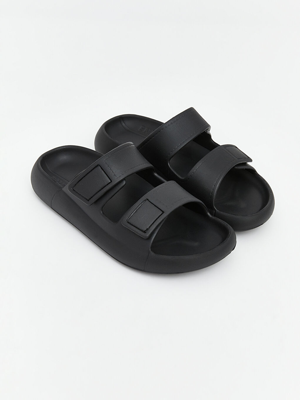 Siyah Çift Bantlı Erkek Terlik