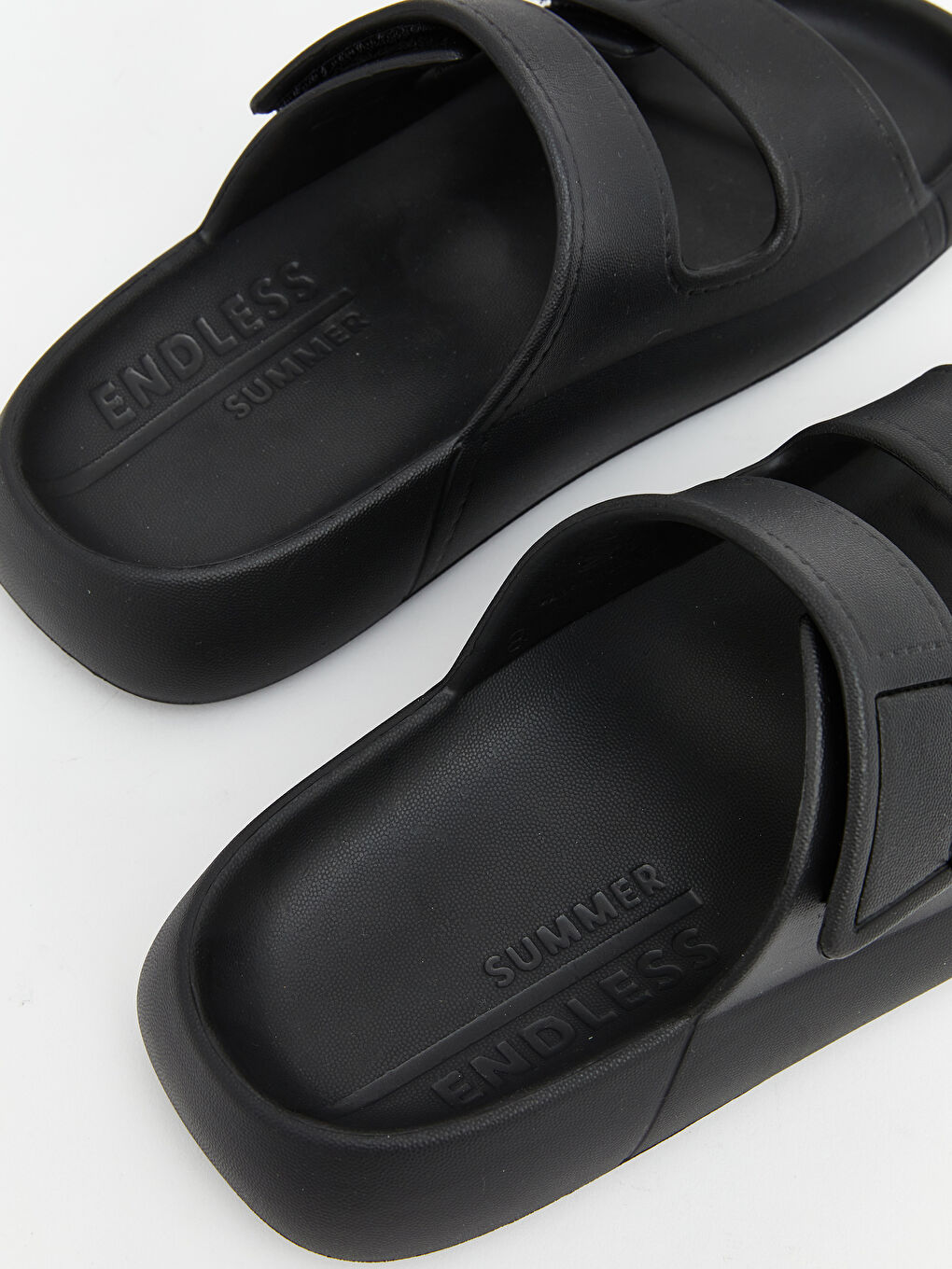 Siyah Çift Bantlı Erkek Terlik-5