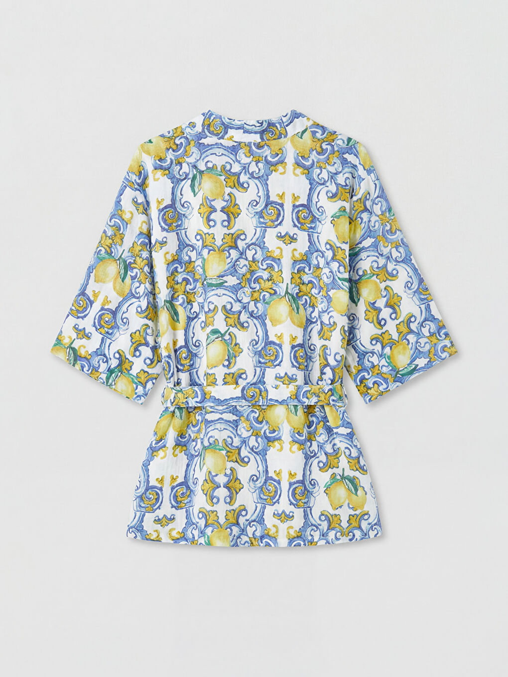 Karışık Çiçek Desenli Kadın Bornoz-2