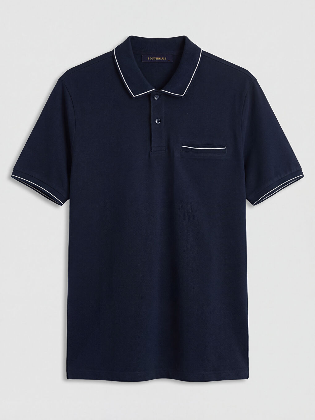 Lacivert Polo Yaka Pike Erkek Tişört