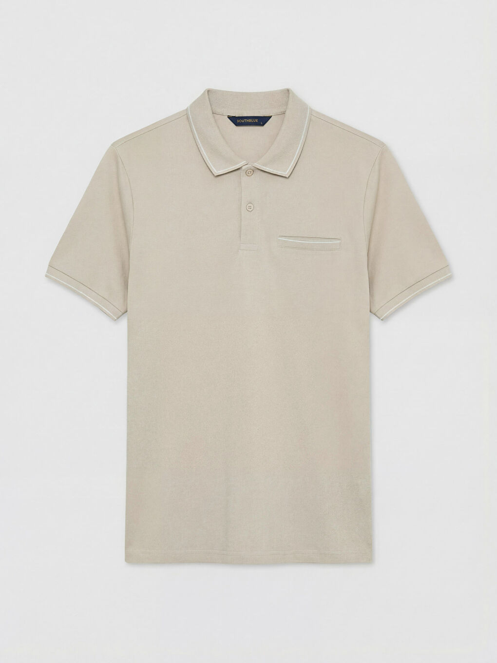 Bej Polo Yaka Pike Erkek Tişört