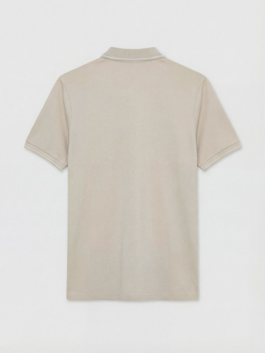 Bej Polo Yaka Pike Erkek Tişört-1