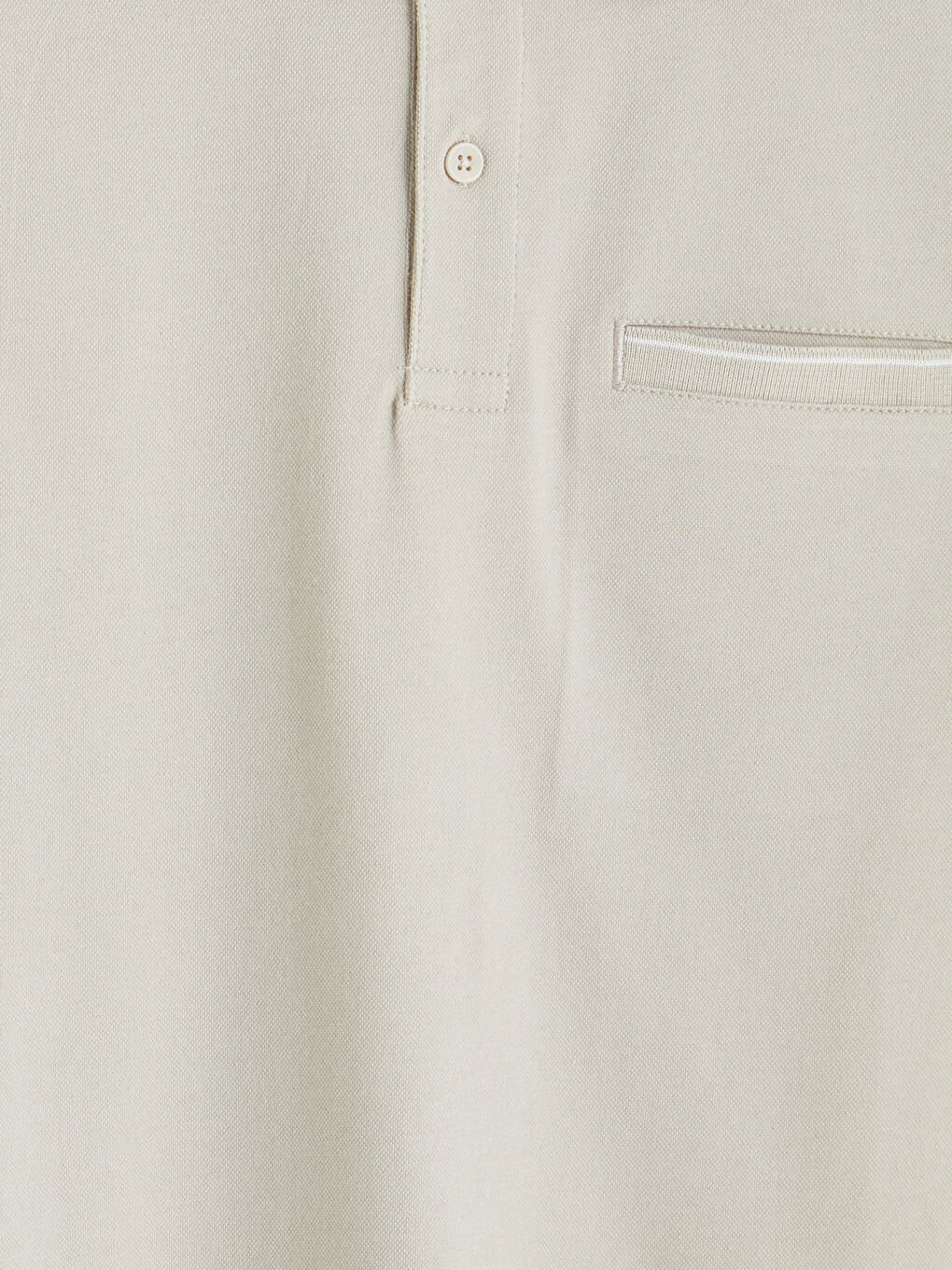 Bej Polo Yaka Pike Erkek Tişört-2