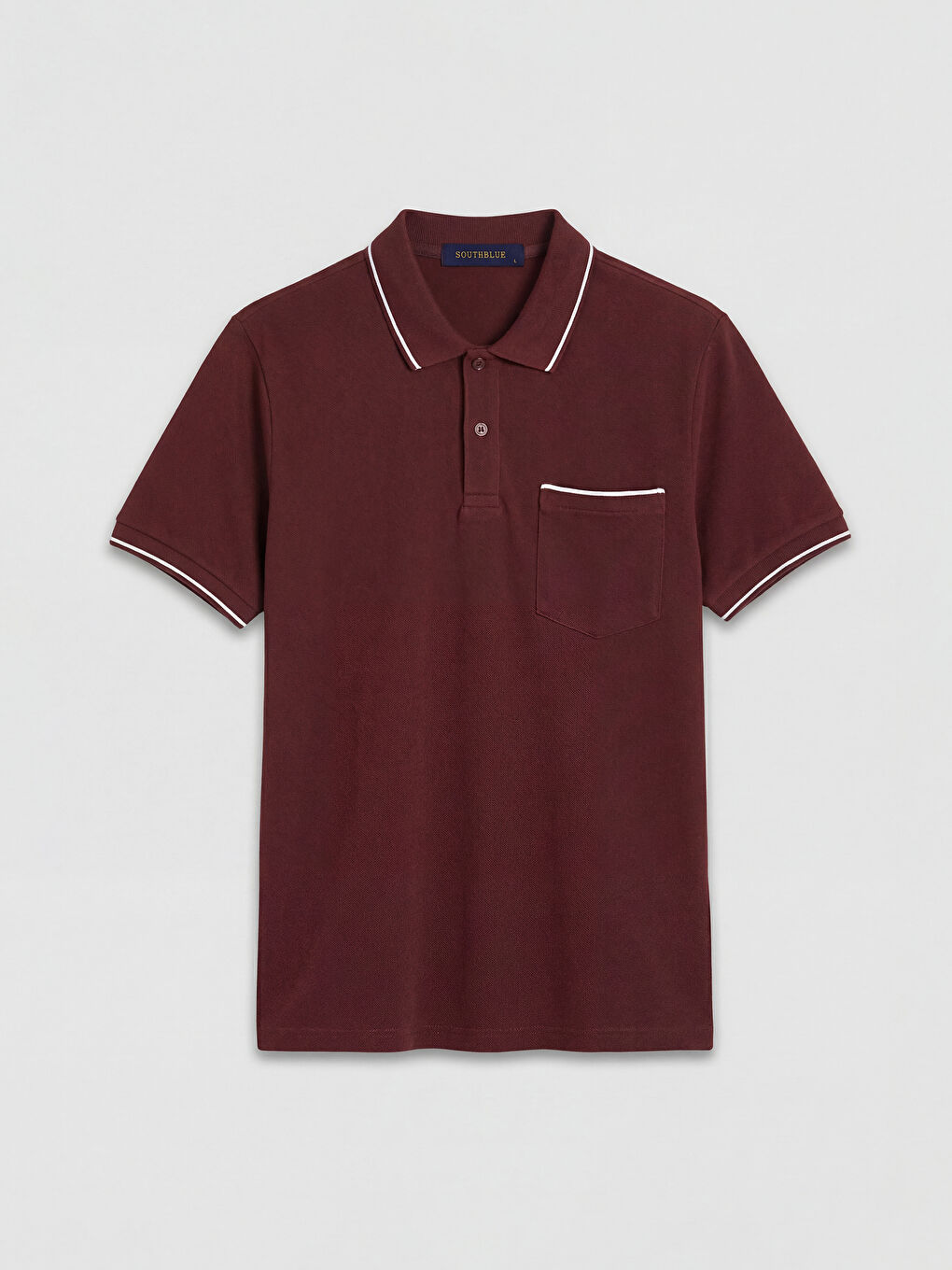 Bordo Polo Yaka Pike Erkek Tişört