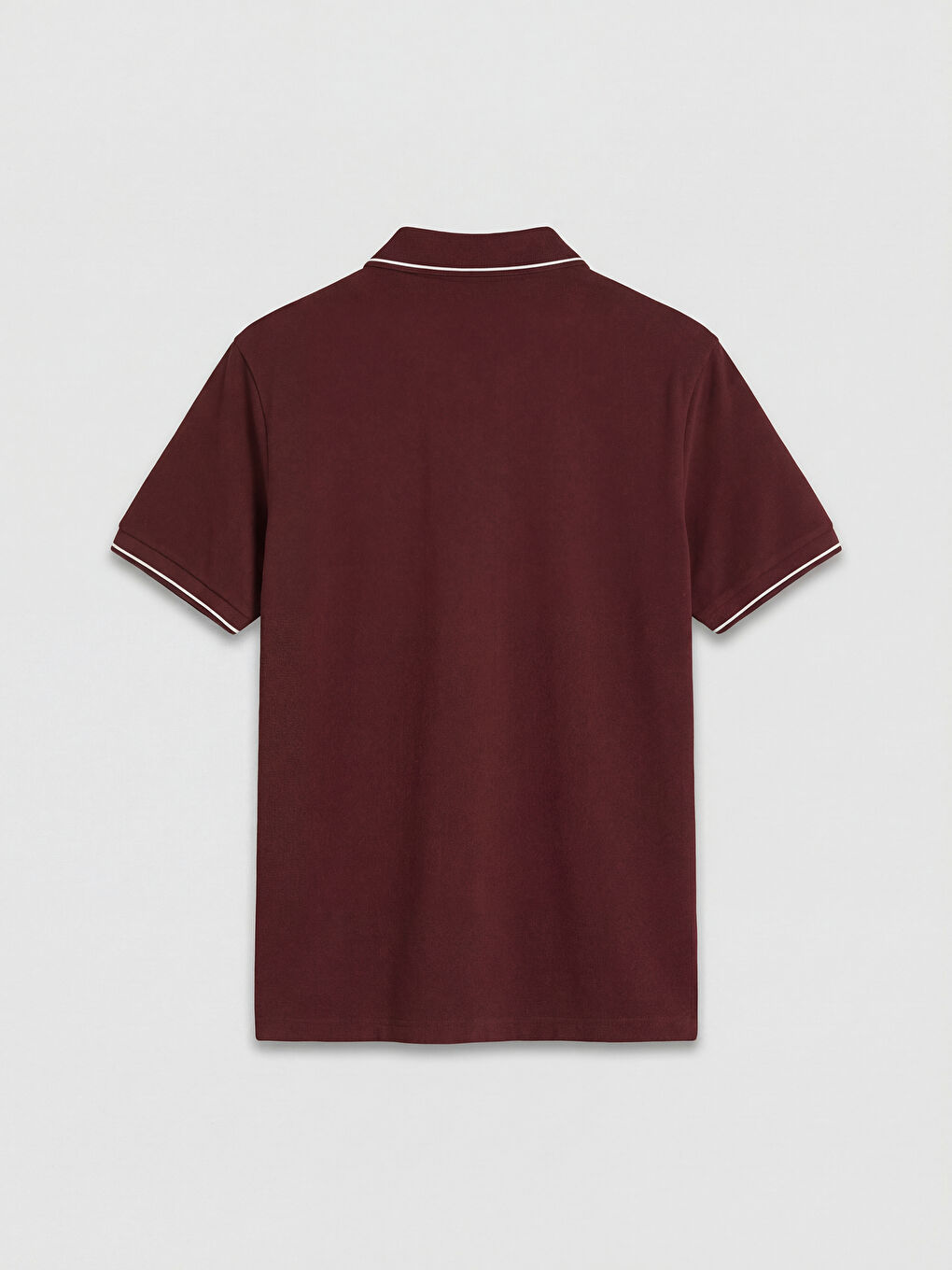 Bordo Polo Yaka Pike Erkek Tişört-1