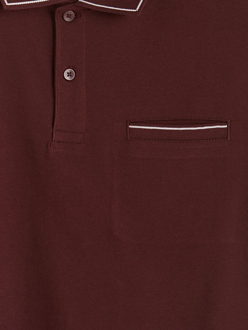 Bordo Polo Yaka Pike Erkek Tişört-2