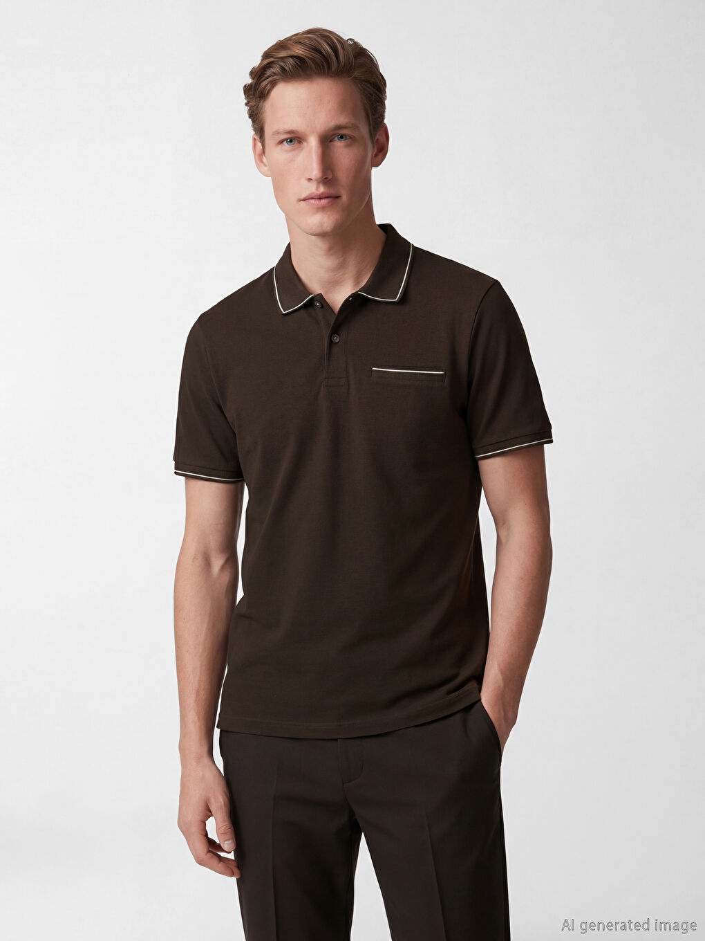Polo Collar Pique Men's T-Shirt