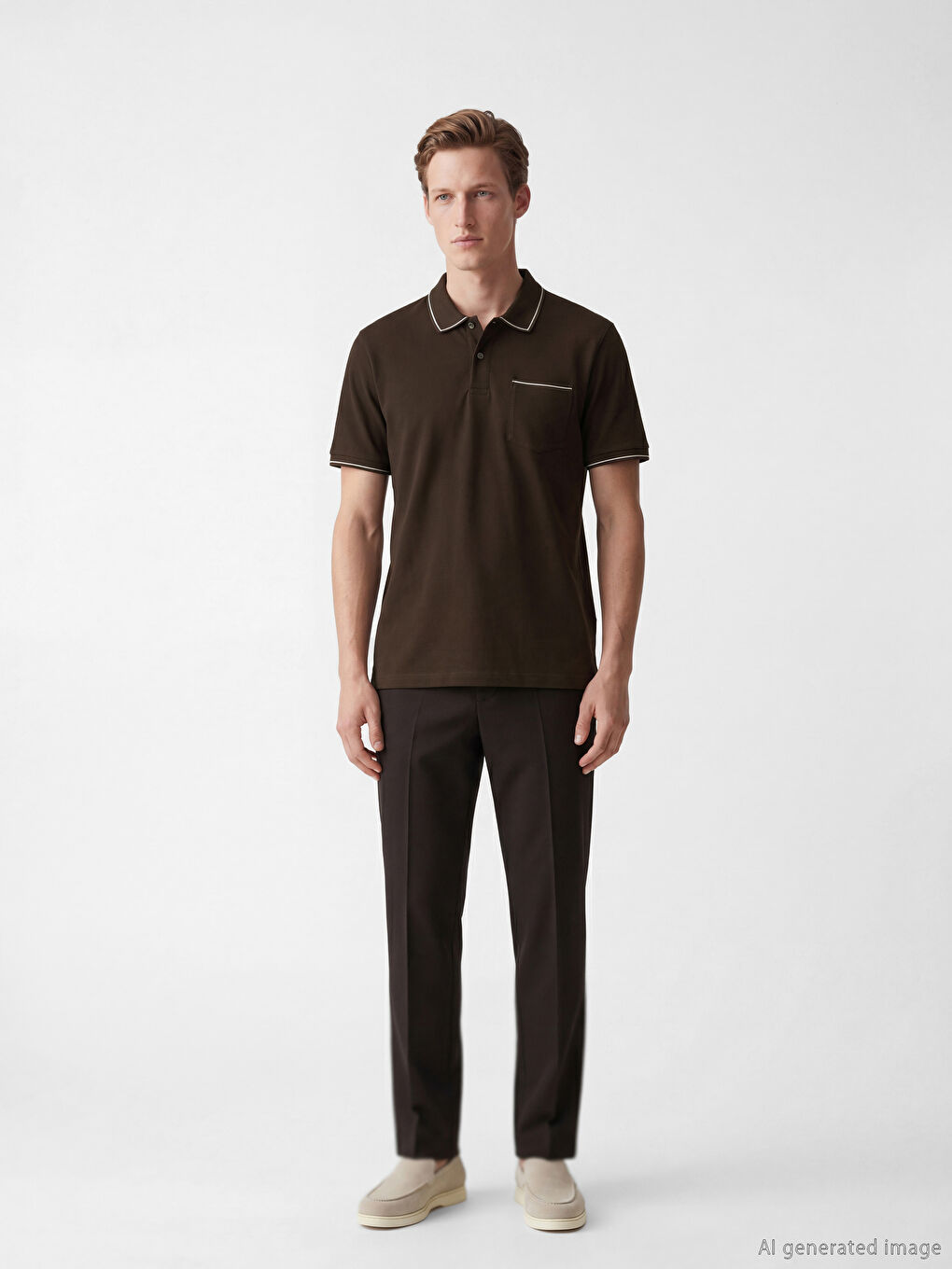 Polo Collar Pique Men's T-Shirt-1