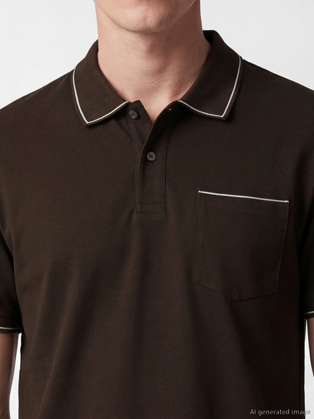 Polo Collar Pique Men's T-Shirt-2