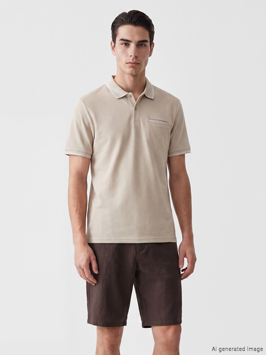 Polo Collar Pique Men's T-Shirt