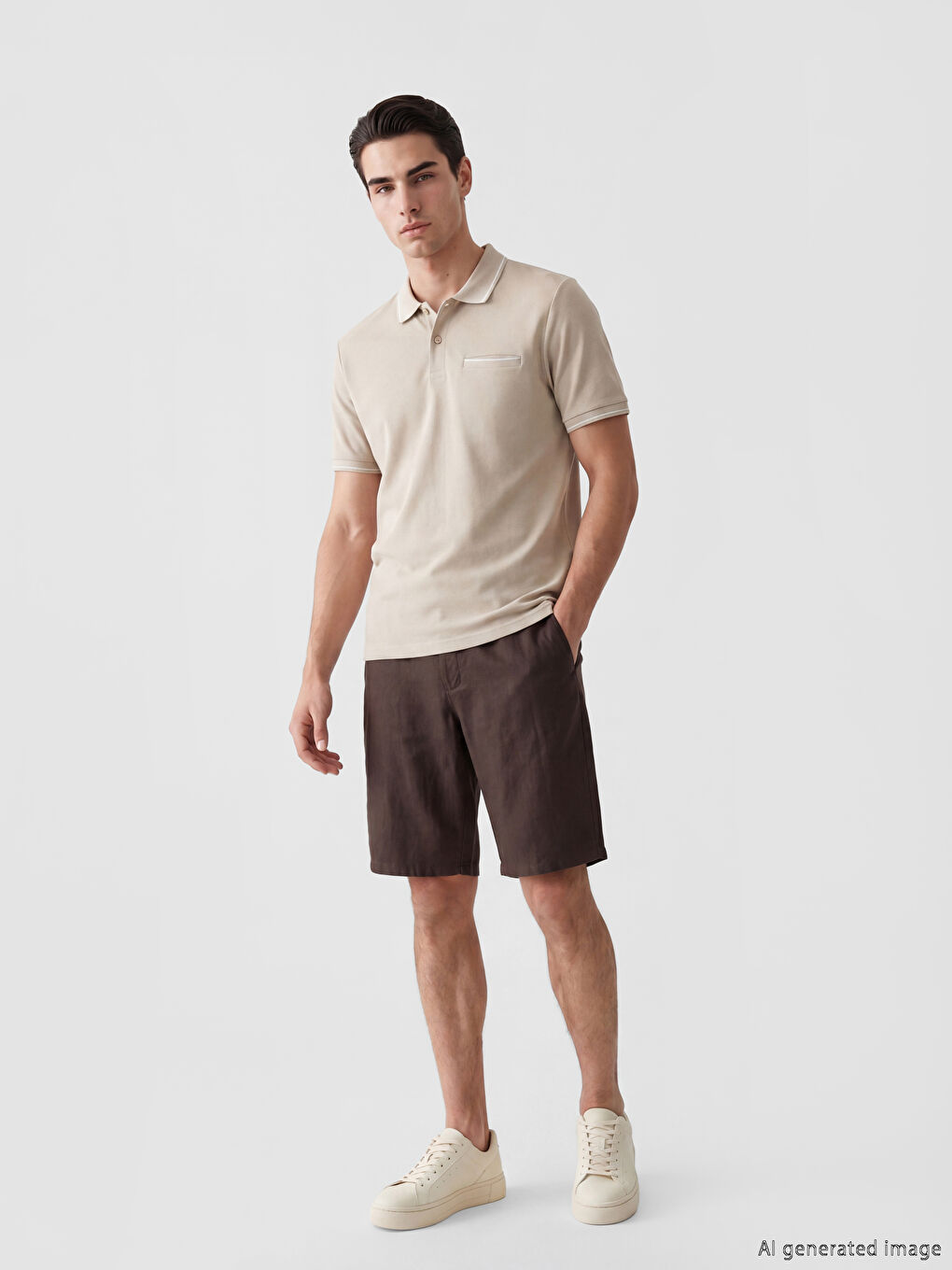 Polo Collar Pique Men's T-Shirt-1